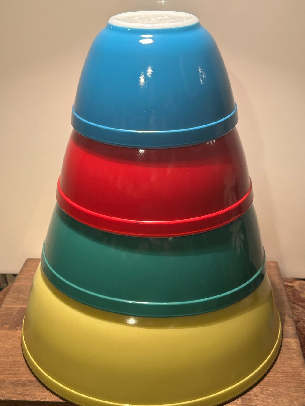 Vintage Pyrex Primary Colors Nesting Mixing Bowls Set of 4 - 401, 402, 403, 404